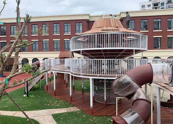 Plastic Slide Outdoor Playground Equipment Kindergarten Preschool Play Structures