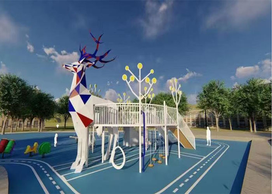 Deer Theme Children'S Kids Outdoor Playground Equipment Climbing