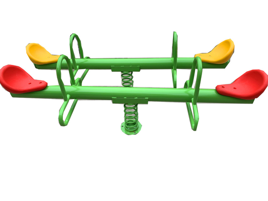 Seesaw Plastic Seat Preschool Play Equipment Outdoor Galvanized Steel