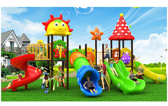 Amusement Kids Preschool Play Equipment Outdoor Playground Plastic Slides