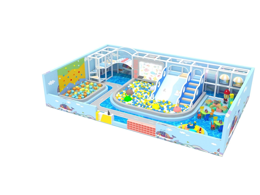 Bule Color Theme Indoor Play Equipment Soft Play Structurers Play Centre Equipment