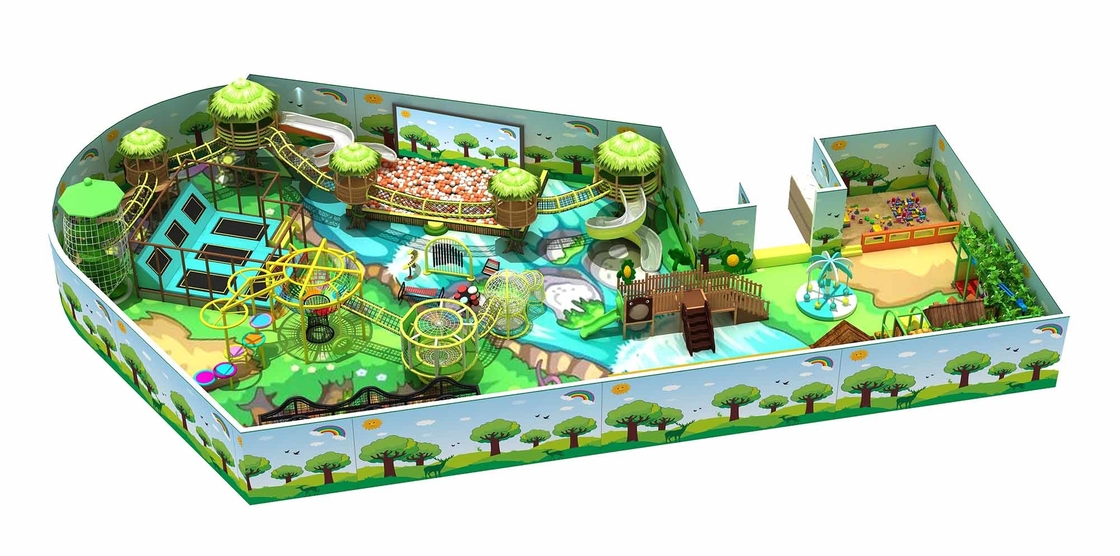 Jungle Theme Commercial Indoor Playground Equipment Plastic Amusement Play Centre