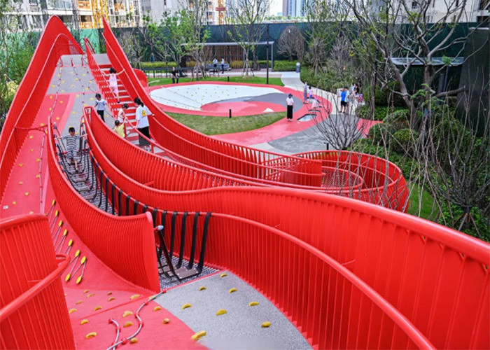 Animal Theme Outdoor Playground Equipment Park Climbing Net Slide
