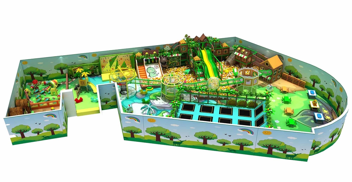 Business Interactive Commercial Indoor Playground Equipment Jungle Theme
