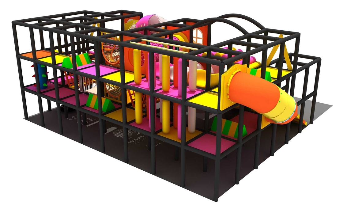 75 ㎡ Maze Playground Kids Indoor Play Equipment With Slide And Climbing Tube