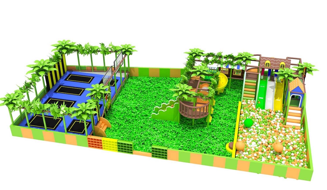 Indoor Amusement Equipment Soft Play Maze Structure With Slide