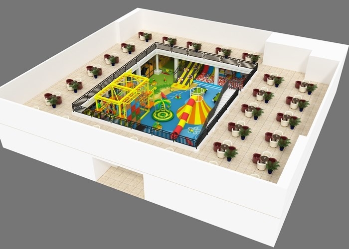 Indoor Kids Adult Trampoline Park Playground With Slam Dunk