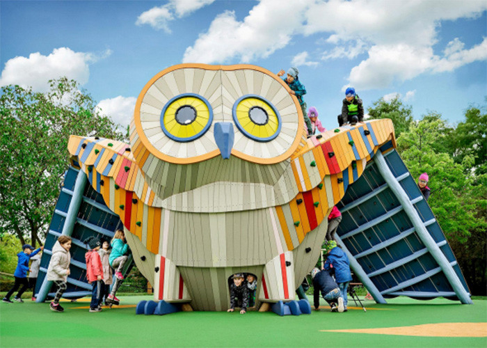 Owl Theme Childrens Garden Playground Equipment Amusement Park