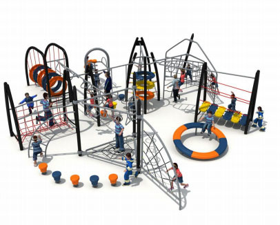 steel 6 Strand Wire Childrens Rope Climbing Frame Outdoor Playground