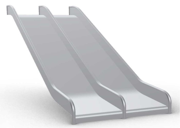 72cm Diameter 304 Stainless Steel Slides In Playground Different Shape Led Light