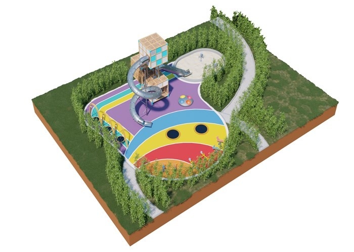 Amusement Park Stainless Steel Slides 76cm Ss304 Outdoor Playground Slide