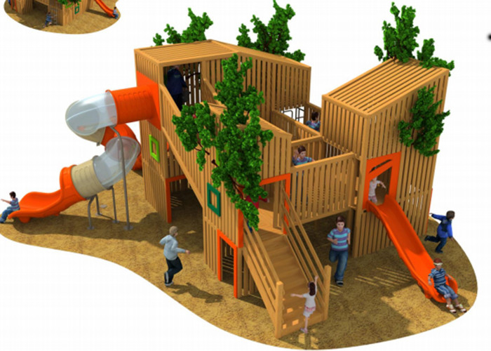 Combined Wooden Playground Set