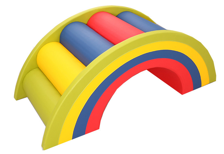 PVC Coat Soft Foam Play Structures Rainbow Bridge Soft Play Equipment Set