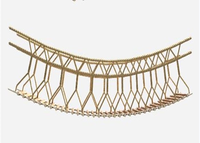 Wooden Rope Net Bridge Playground Suspension Protection Net