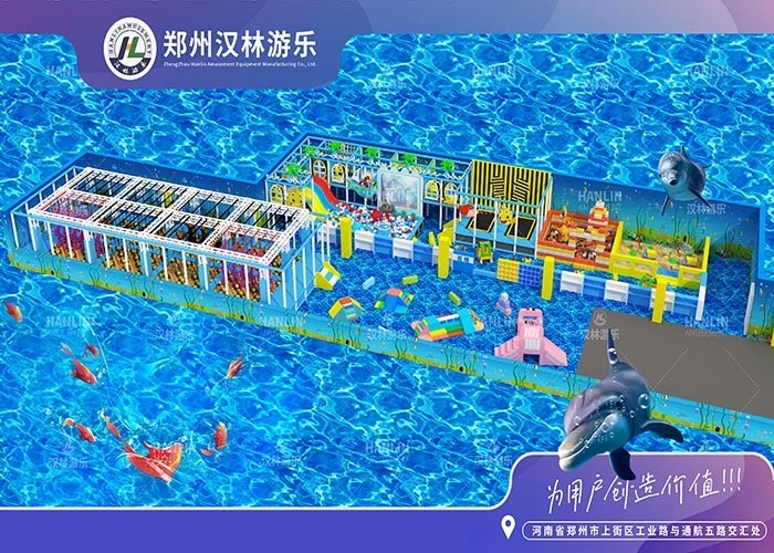 Middle Size Indoor Playground Equipment Plastic Tube Slide Maze Playground
