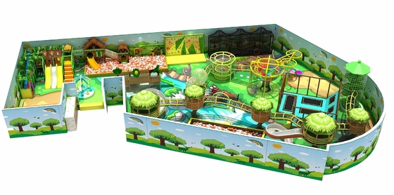 Business Interactive Commercial Indoor Playground Equipment Jungle Theme