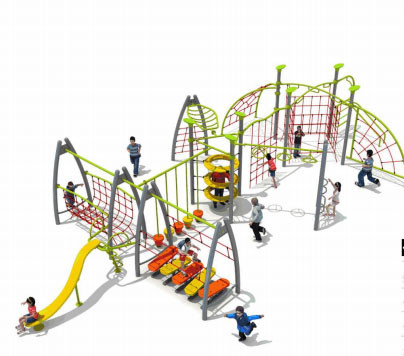 114mm Galavanized Steel Pipe Rope Climbing Net Frame Kids Park